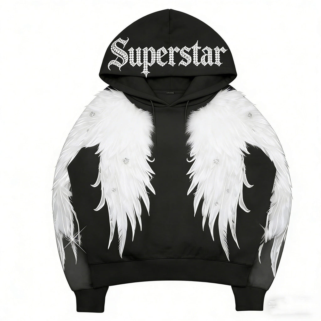 'Superstar Angel Wings' Graphic Hoodie
