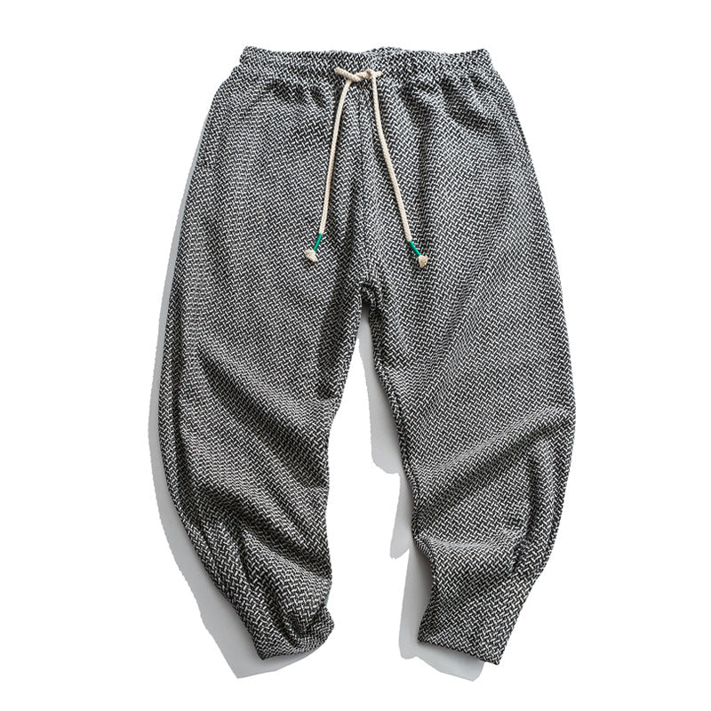 Textured Cotton Relaxed-Fit Jogger