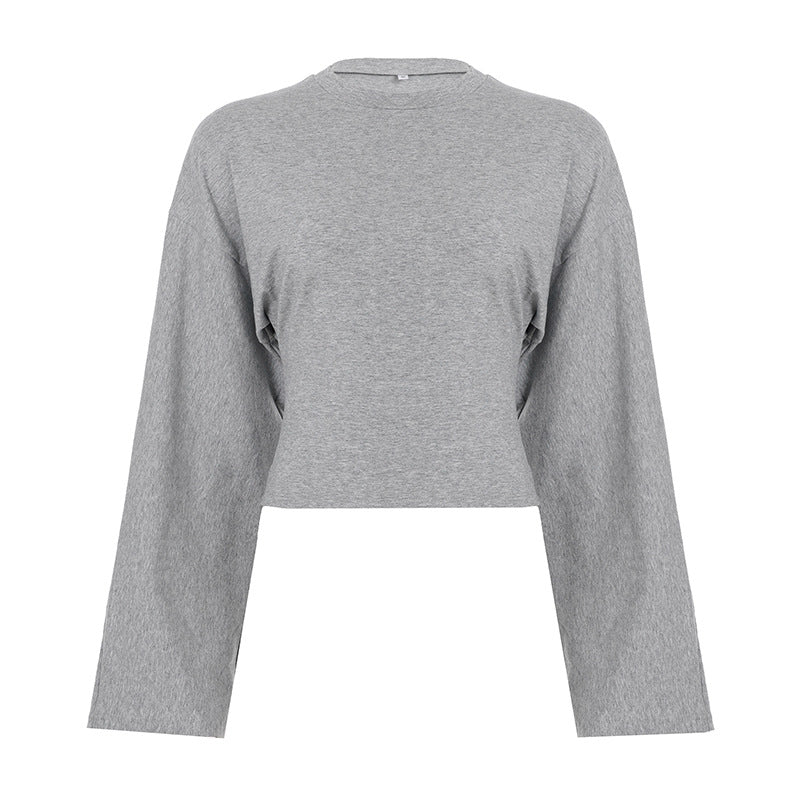 Wide-Sleeve Minimalist Sweatshirt