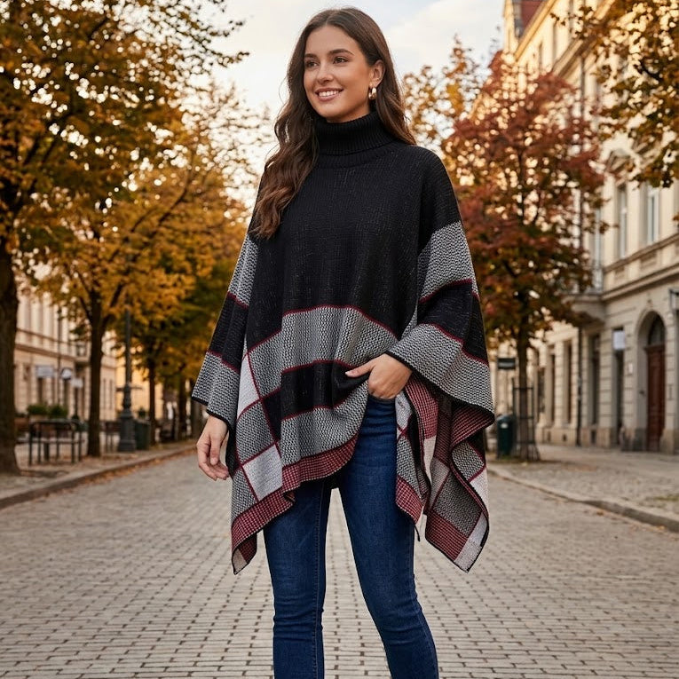 Urban Drape Strick-Poncho