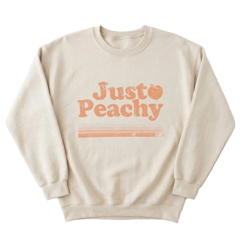 Vintage "Just Peachy" Graphic Sweatshirt