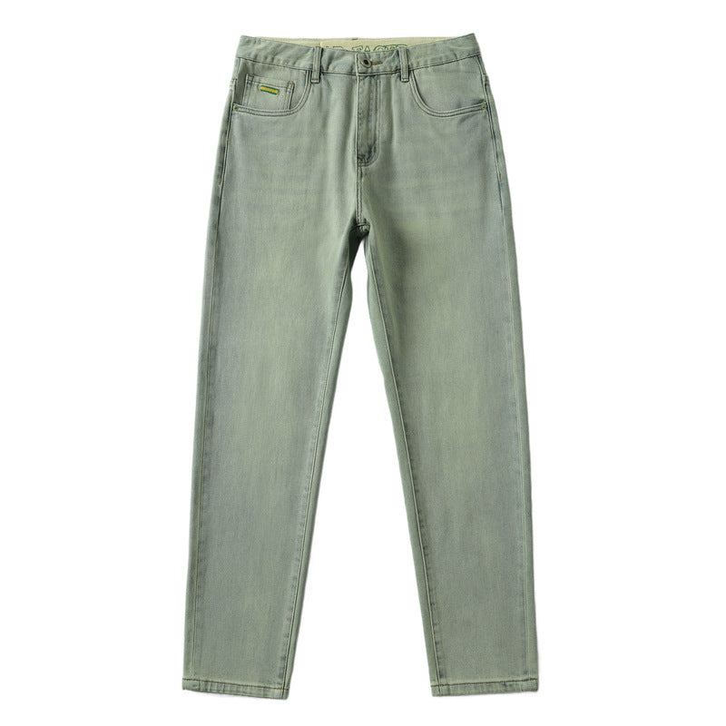 Vintage Straight Wash Denim Jeans