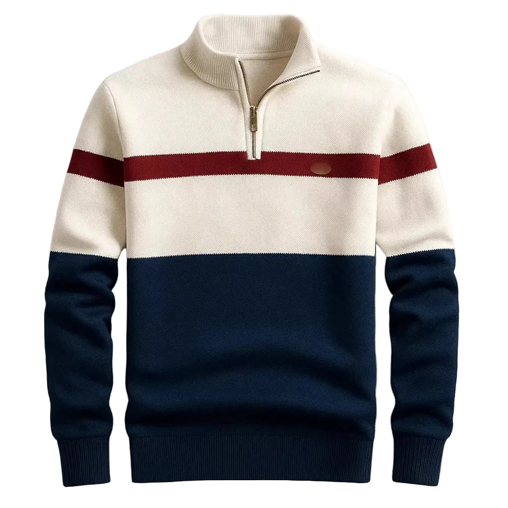 Maritime Breton Quarter-Zip Hoodie