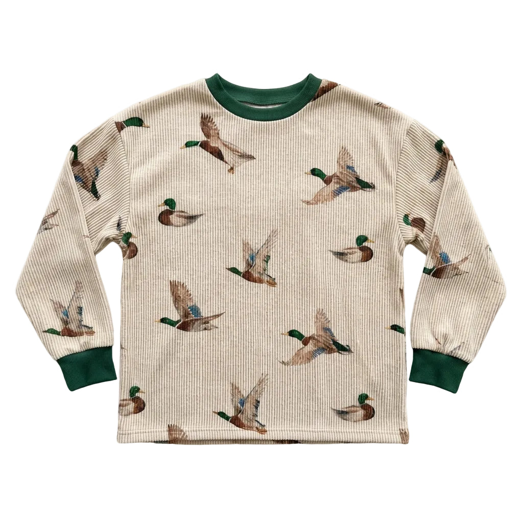 Vintage Mallard Duck Ribbed Sweatshirt
