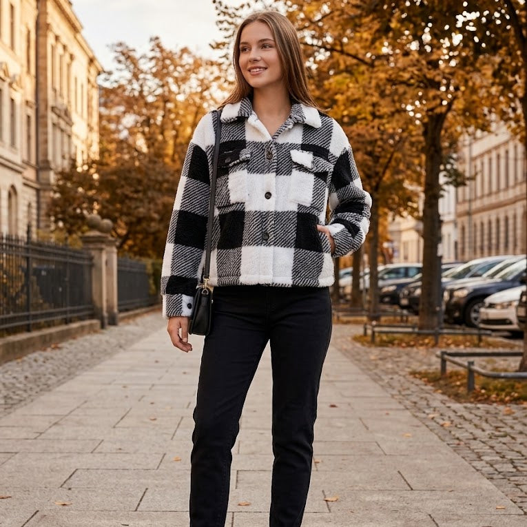 URBAN PLAID FLEECE Jacke