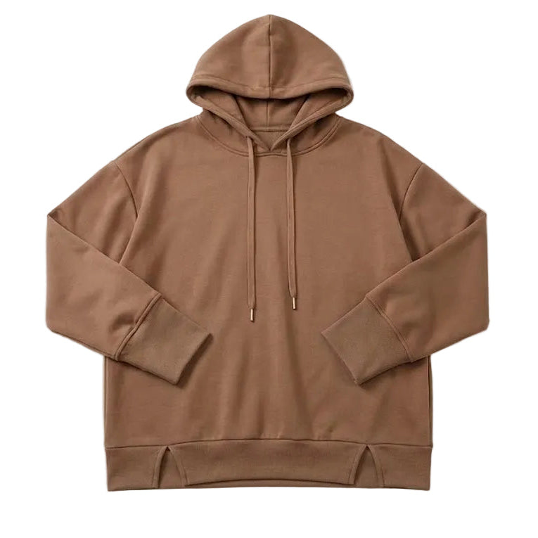 Layered-Look Coffee Cozy Hoodie