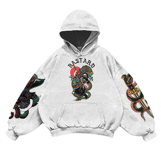 'Japanese Tattoo Art' Graphic Hoodie