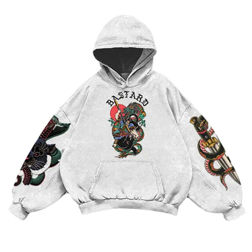 'Japanese Tattoo Art' Graphic Hoodie