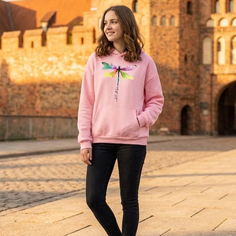 Dragonfly Graphic Fleece Hoodie