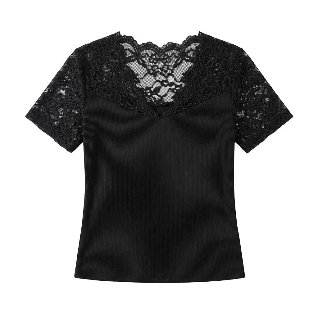 Elegantes Spitzen-Komfort-Top