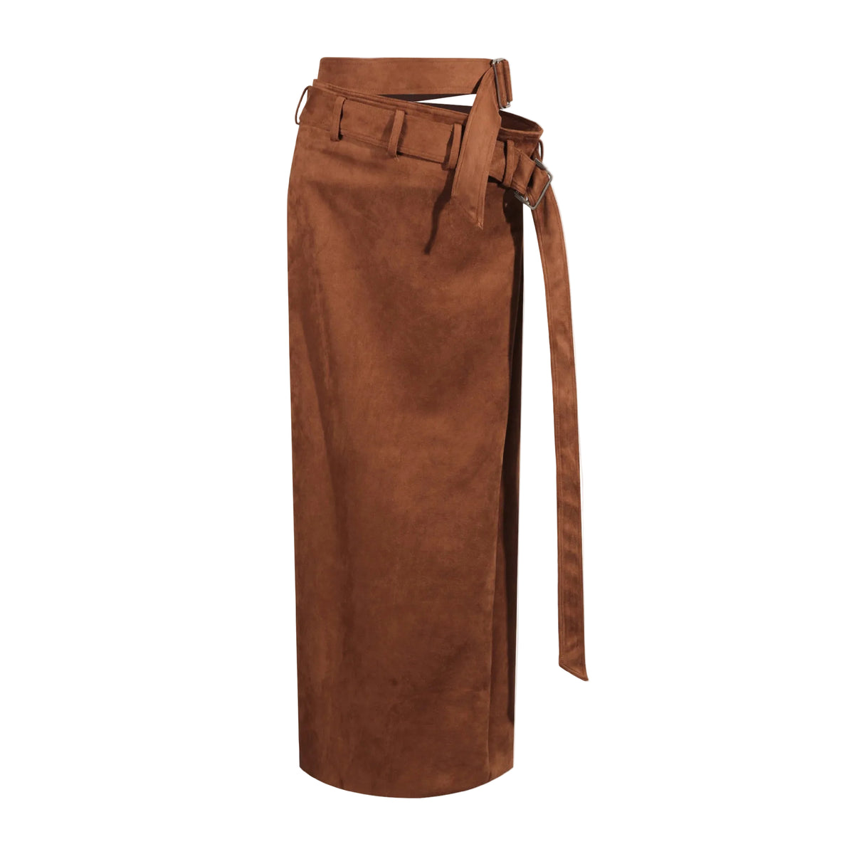 Faux-Wildleder Wickelrock