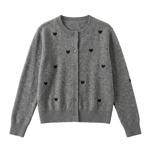 3D Hearts Knit Cardigan