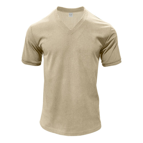 Amekaji Cord V-Neck T-Shirt