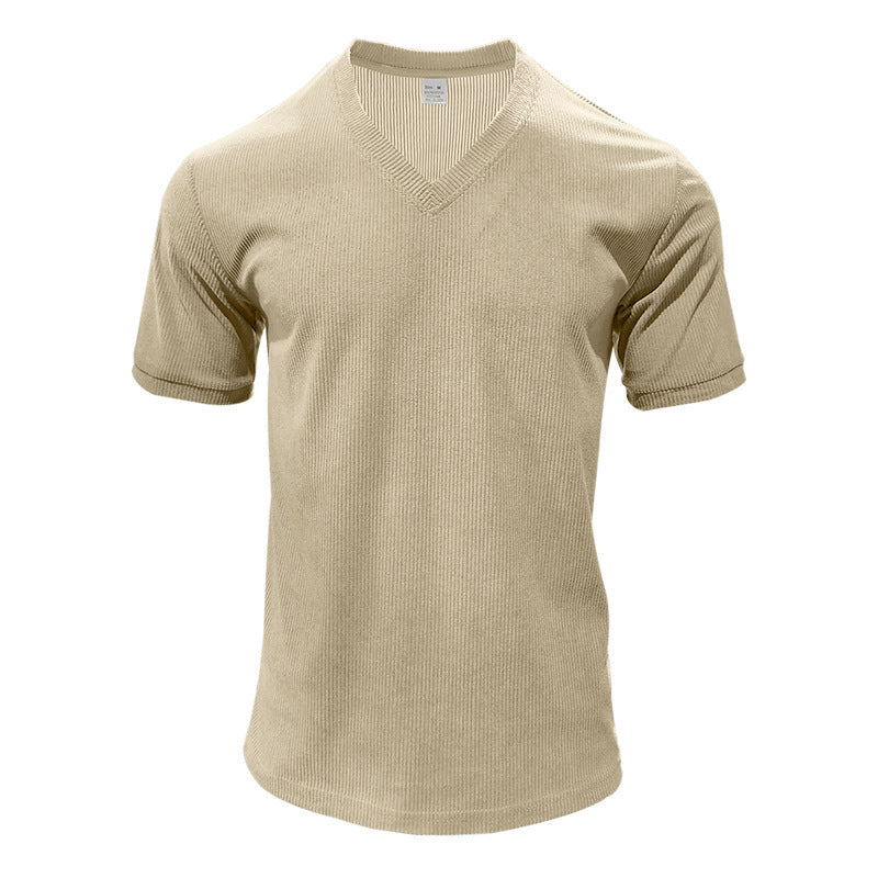 Amekaji Cord V-Neck T-Shirt