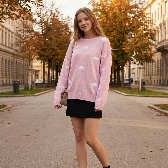 Cloud Nine Pastel Knit Sweater