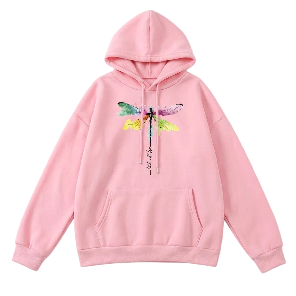 Dragonfly Graphic Fleece Hoodie