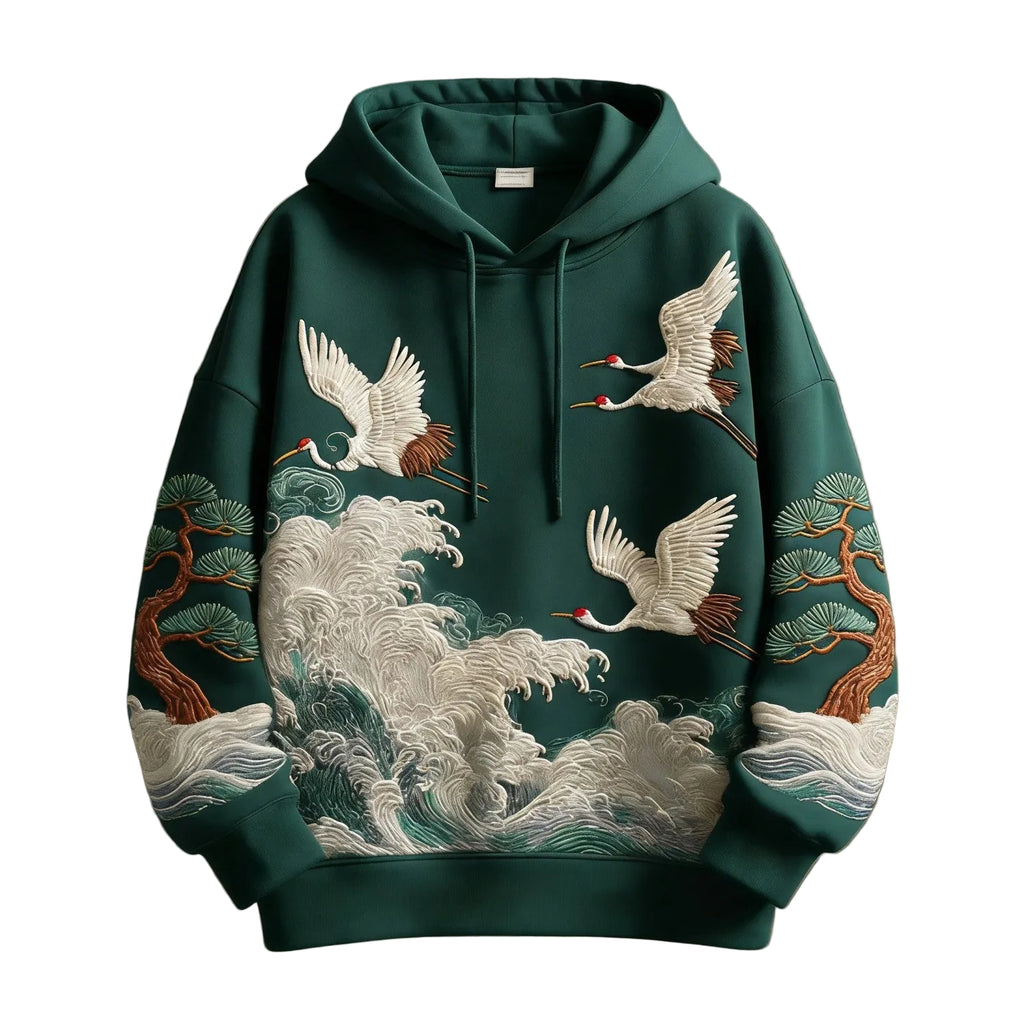 Eastern Crane & Wave Hoodie