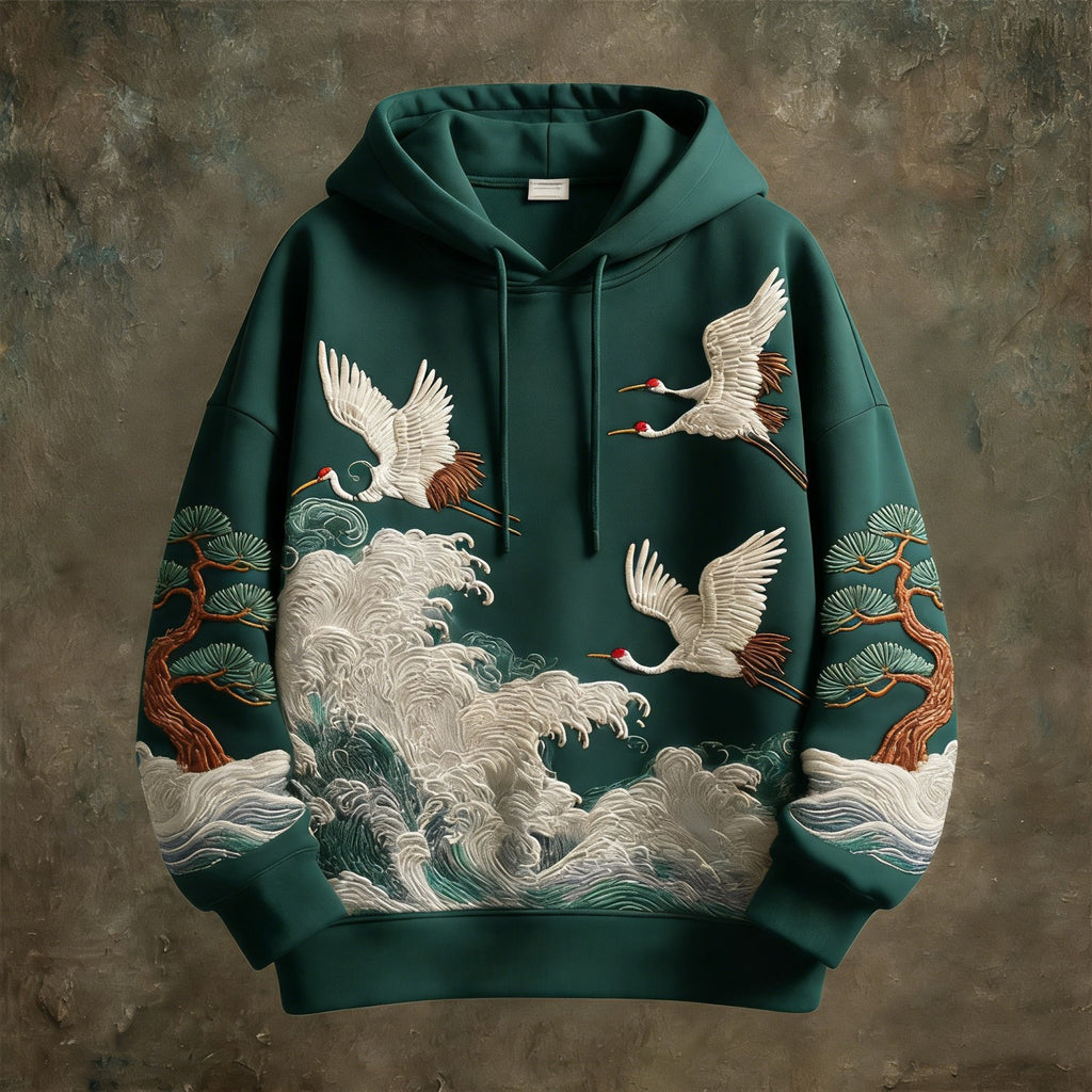 Eastern Crane & Wave Hoodie