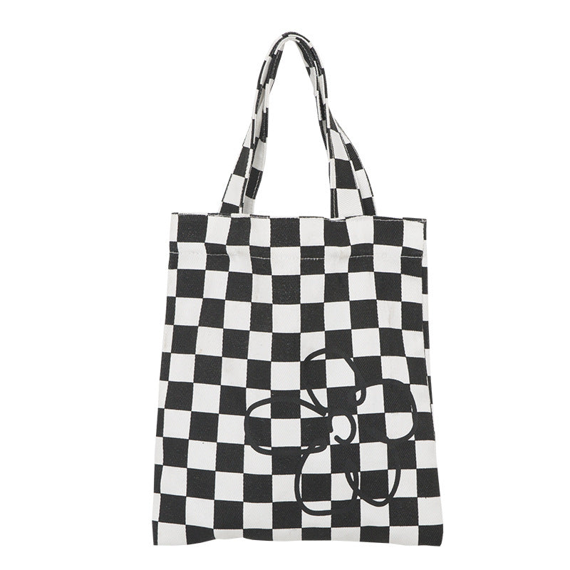 CHECKERED FLOWER BAG