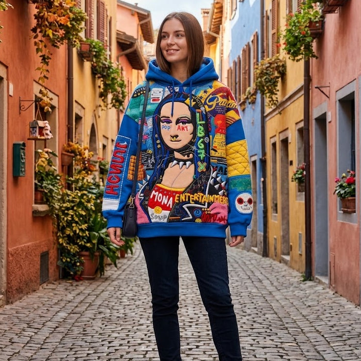 'Mona Pop Art' Graphic Hoodie