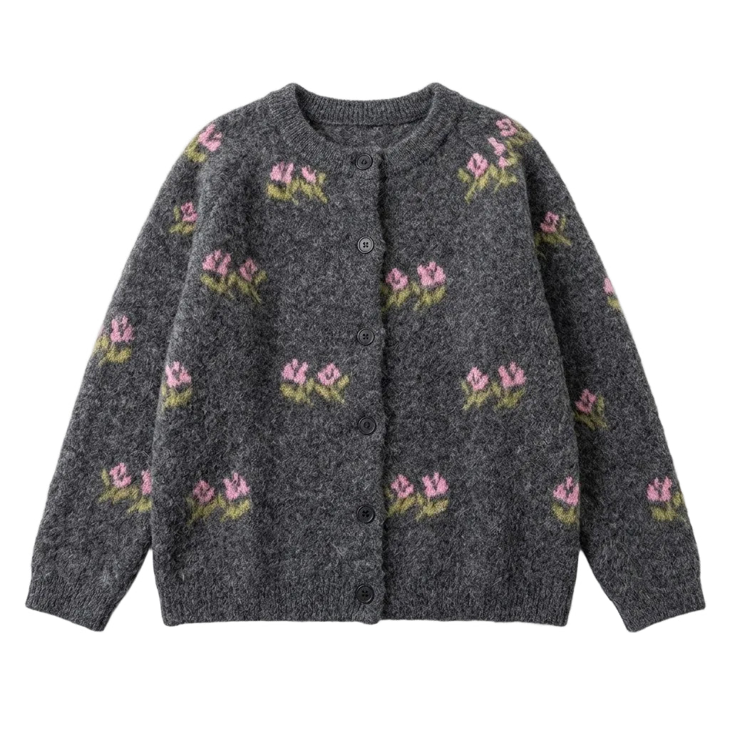 Floral Vintage Alpaca Cardigan