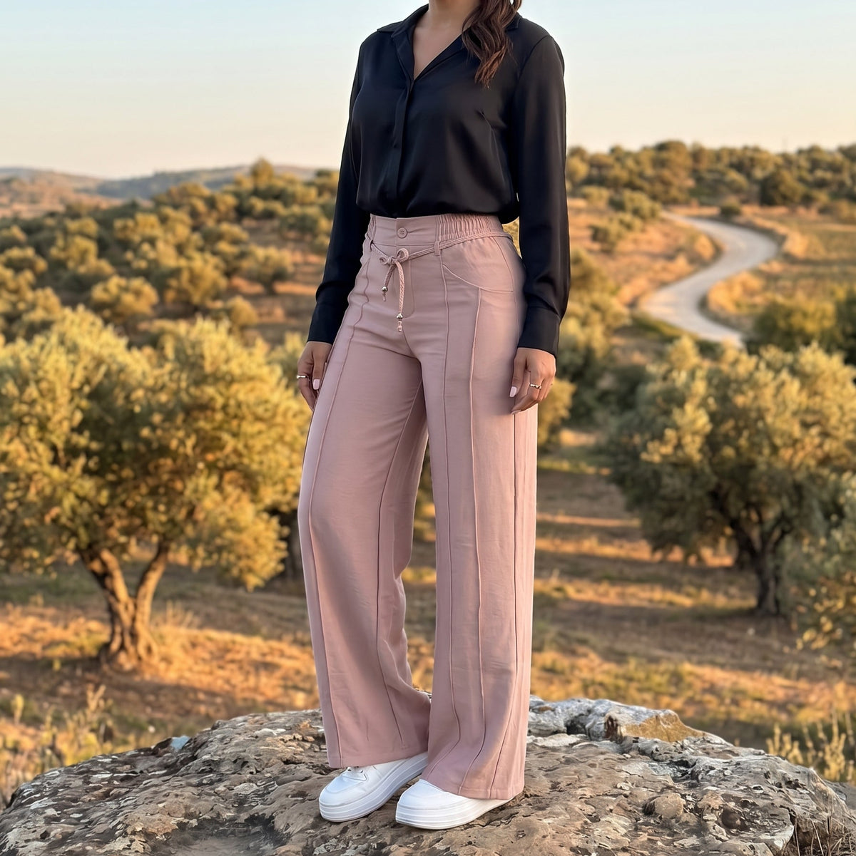 Nova Loose Drawstring Wide-Leg Cargo Pants