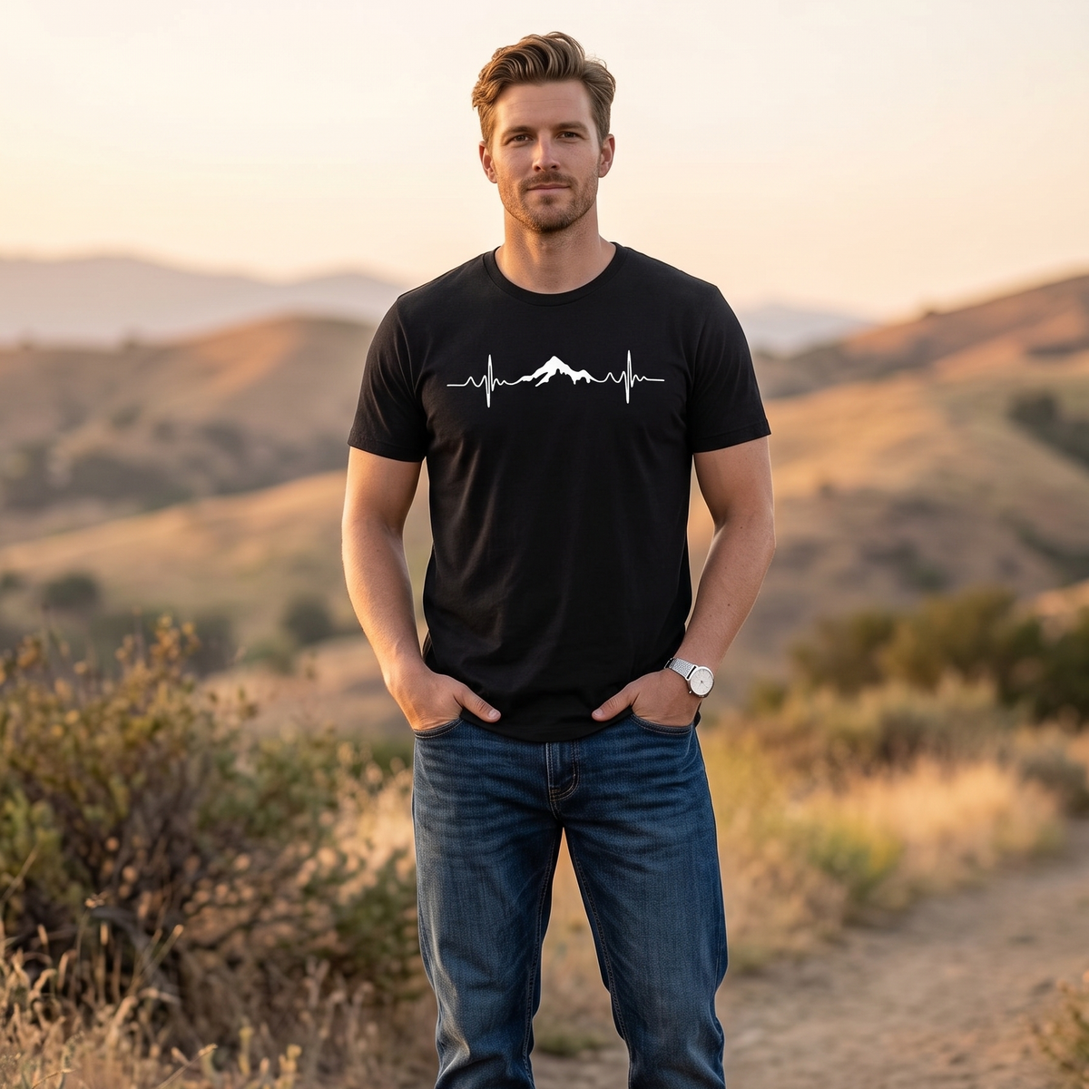 Mountain Pulse Graphic T-Shirt