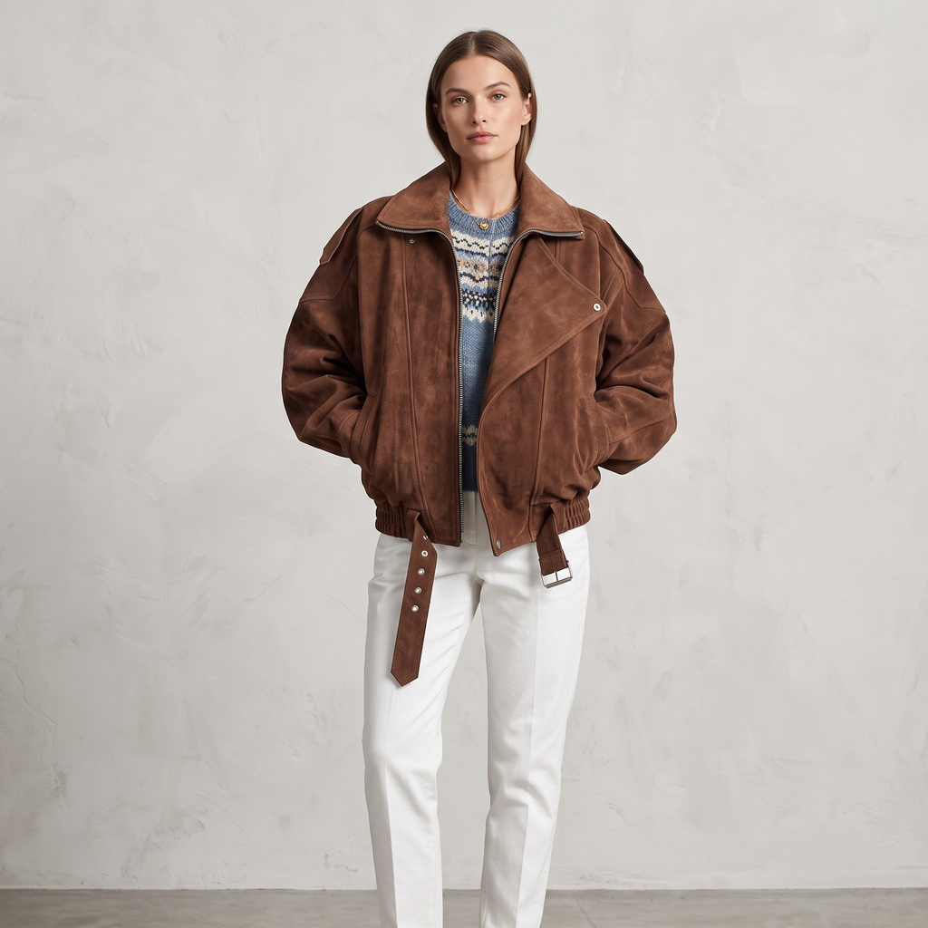 VINTAGE MOCHA MOTO Jacke