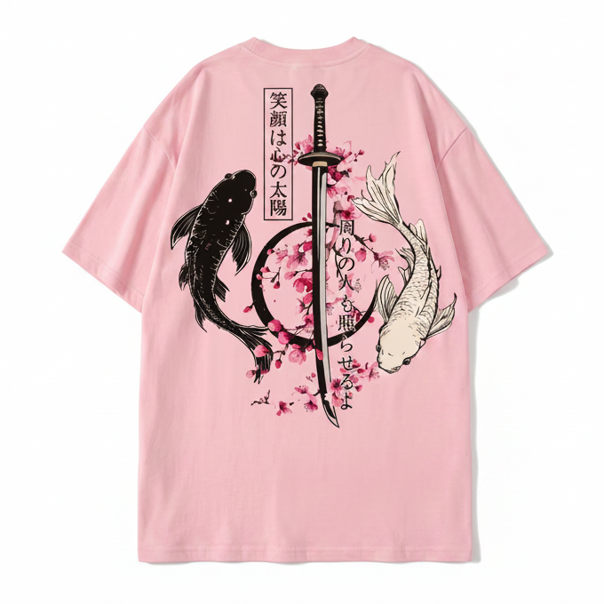 Katana &amp; Koi Sakura Streetwear T-Shirt
