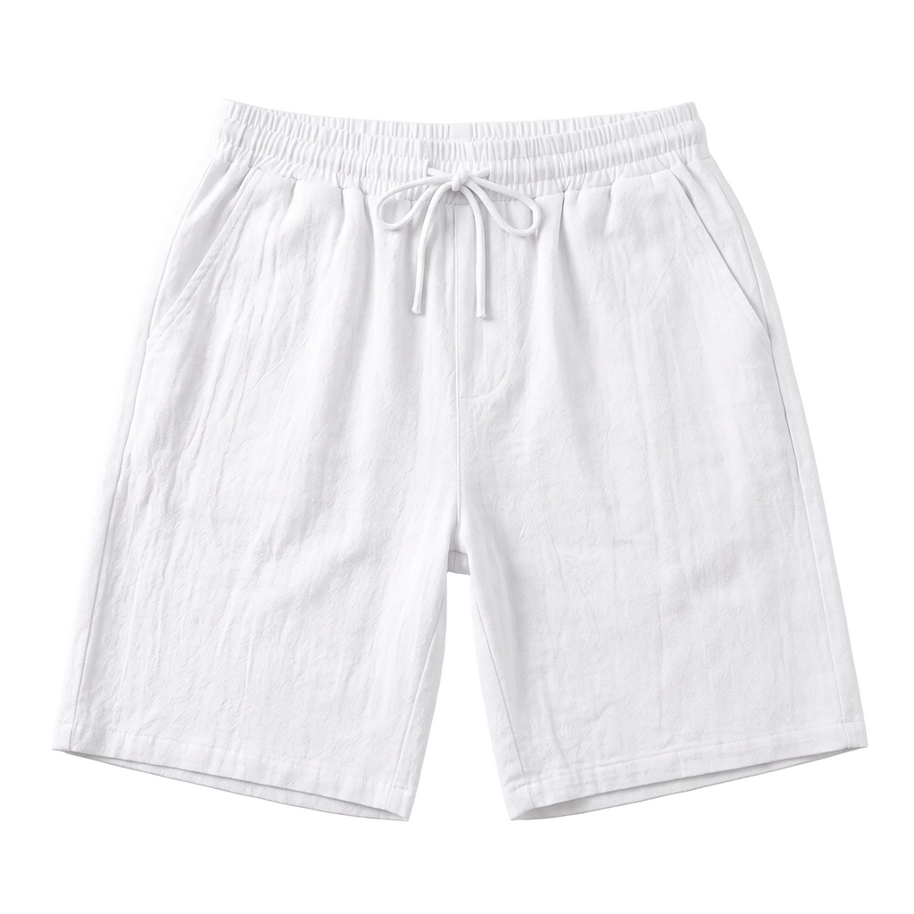 Lightweight Linen Blend Cropped Shorts