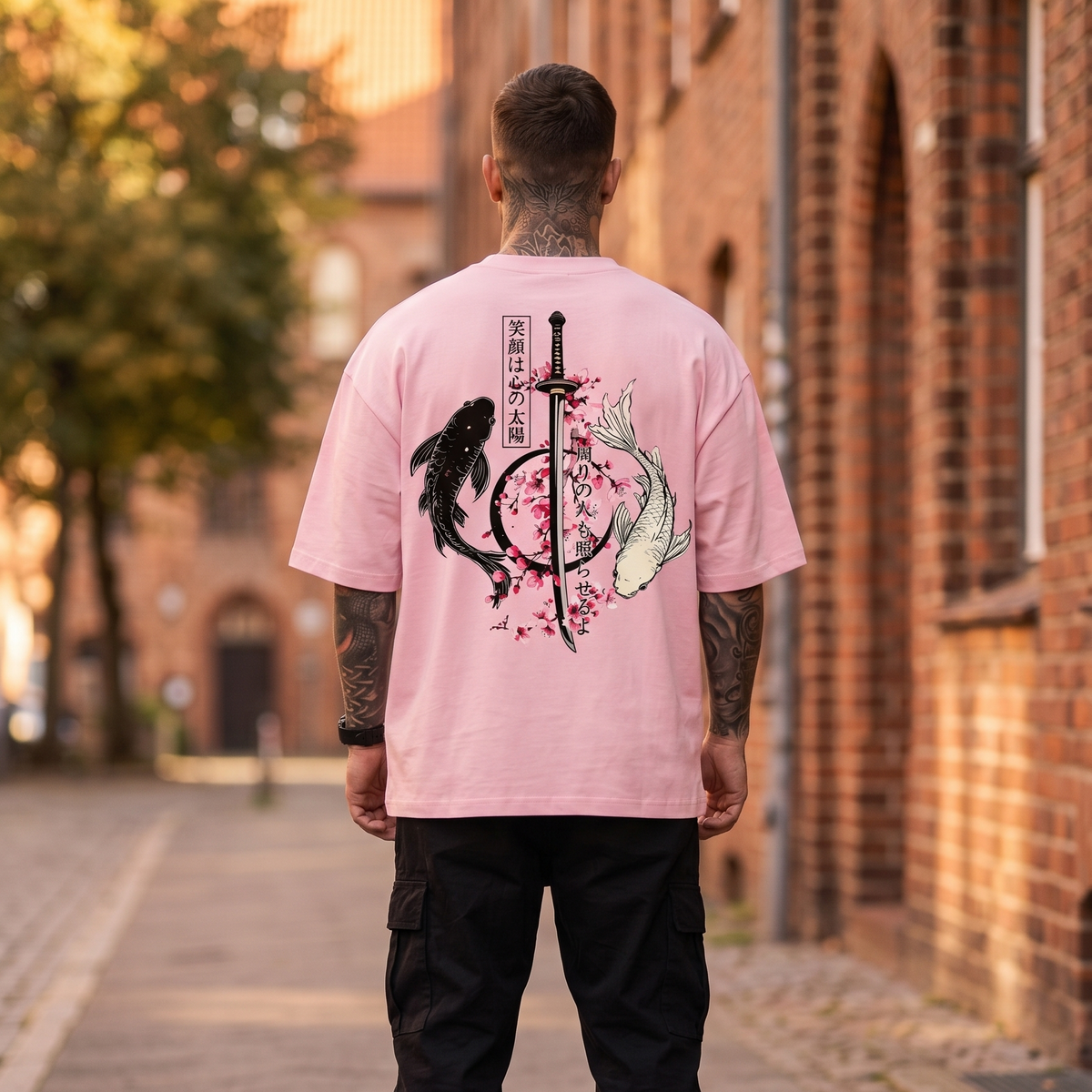Katana &amp; Koi Sakura Streetwear T-Shirt