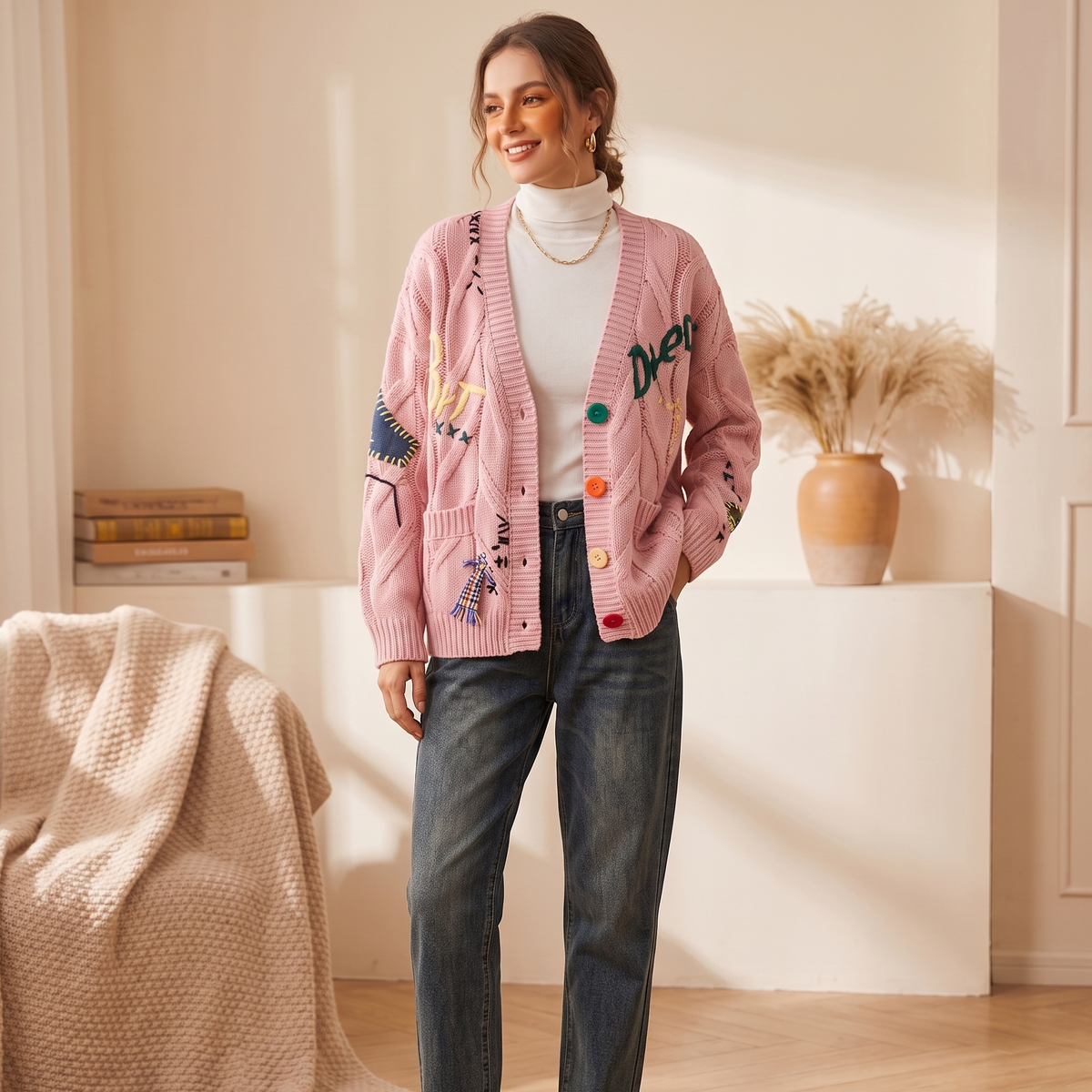 SWEET LETTER KNIT Cardigan