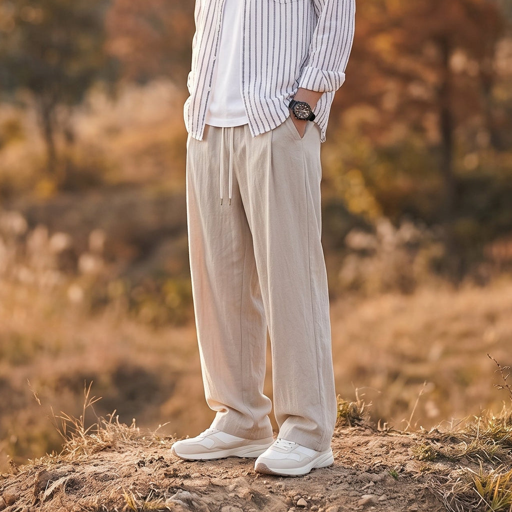 Linen-Blend Summer Pants
