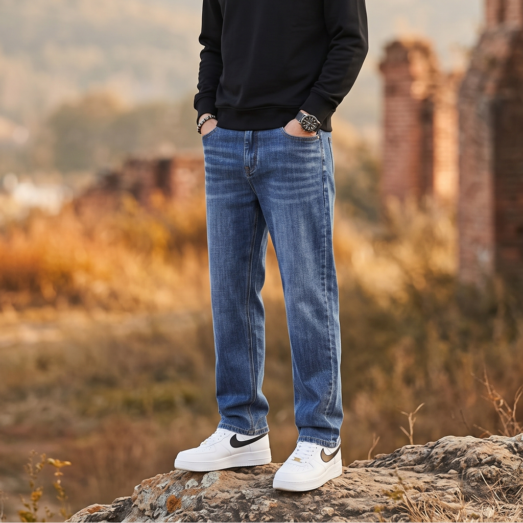 Premium Straight-Fit Denim Jeans