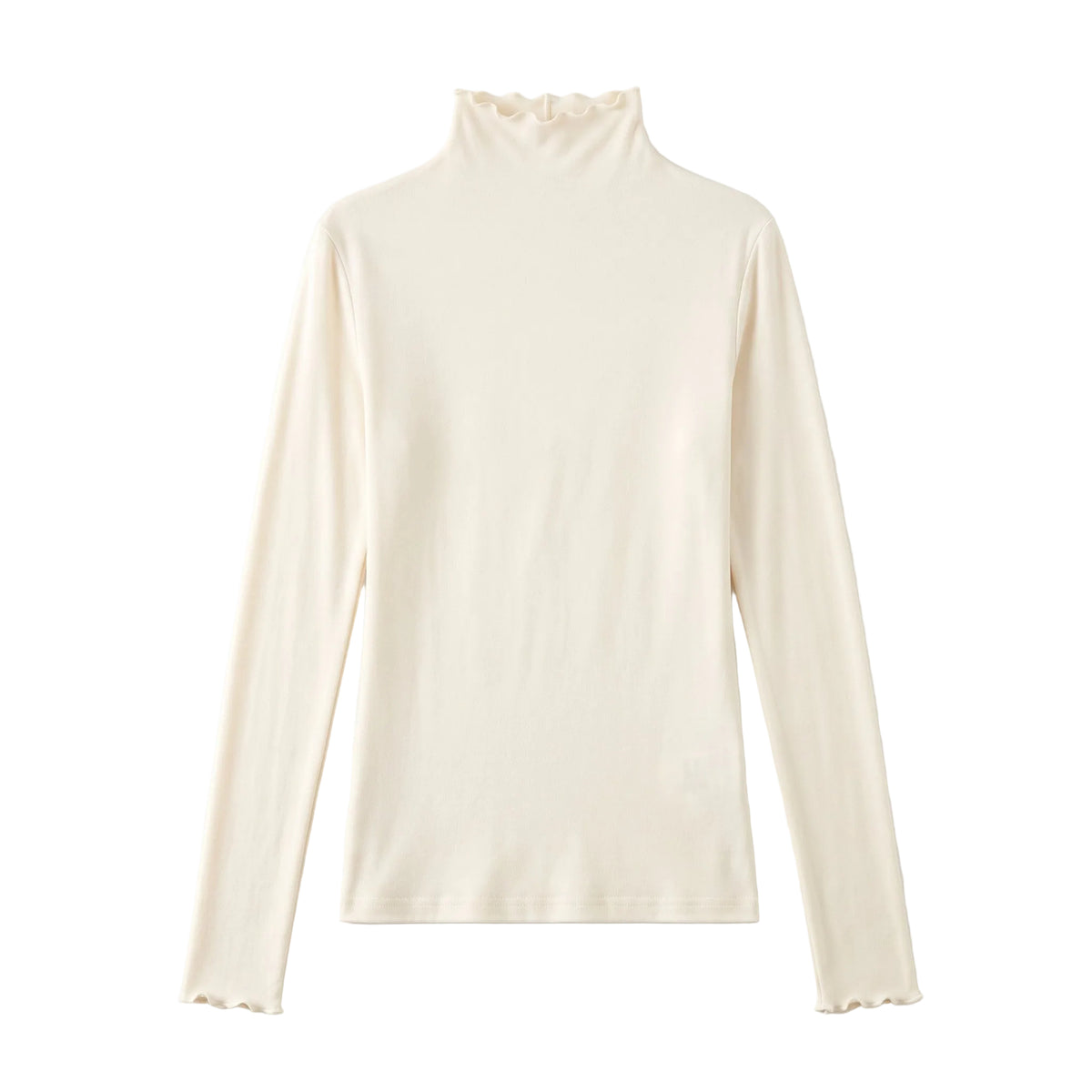 Off-White Ruffled High-Neck Longsleeve