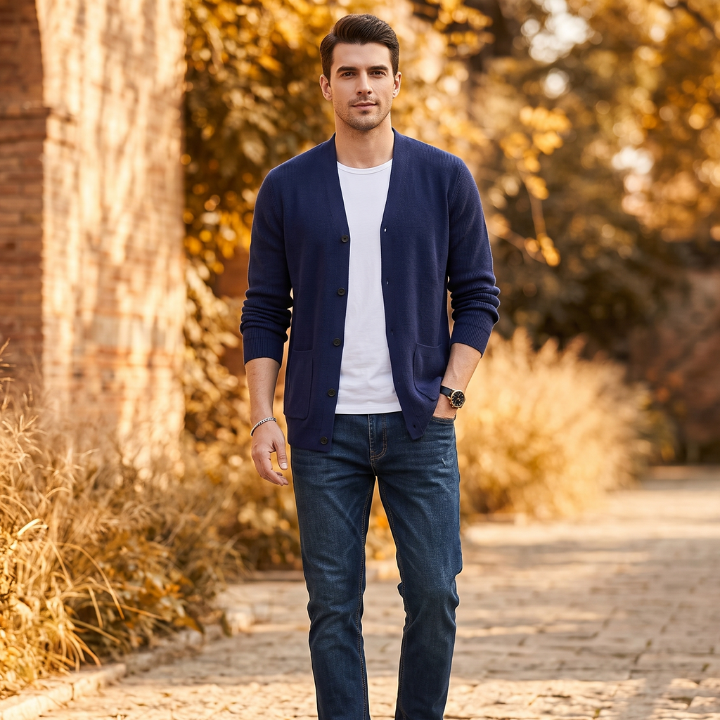 Classic V-Neck Cardigan