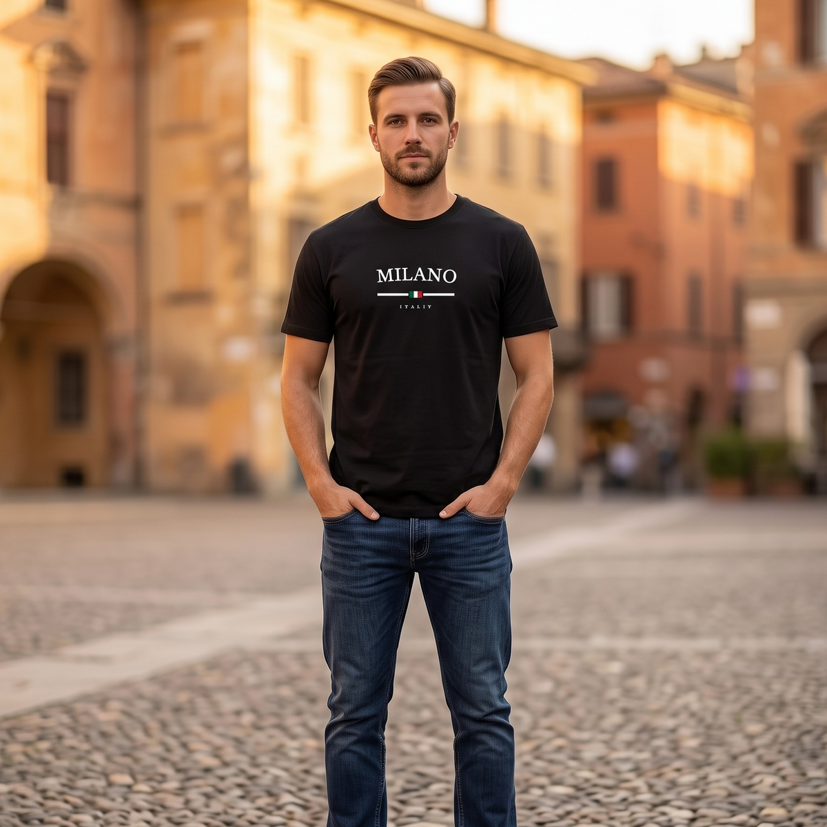 Milano Italy Minimal T-Shirt