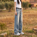 Vintage Washed Wide-Leg Denim Jeans