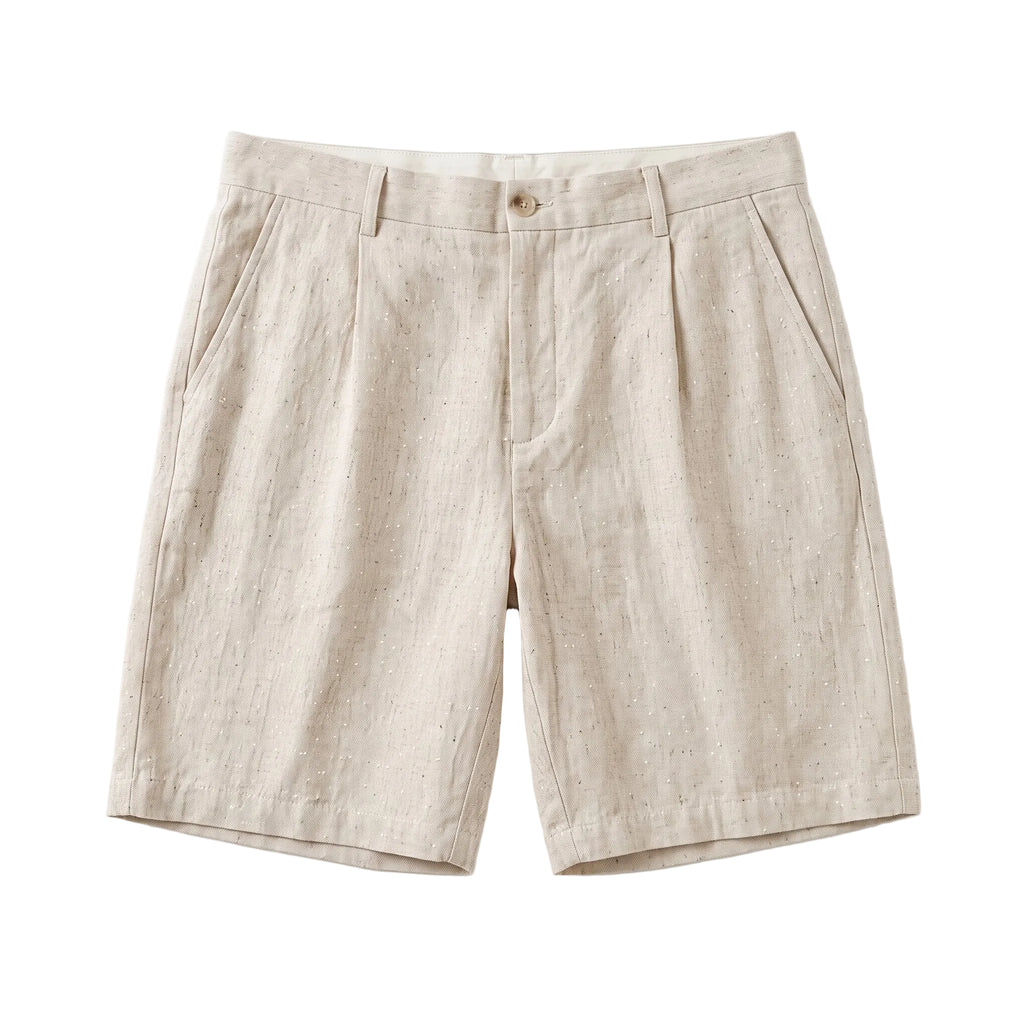 Cropped Linen-Blend Shorts