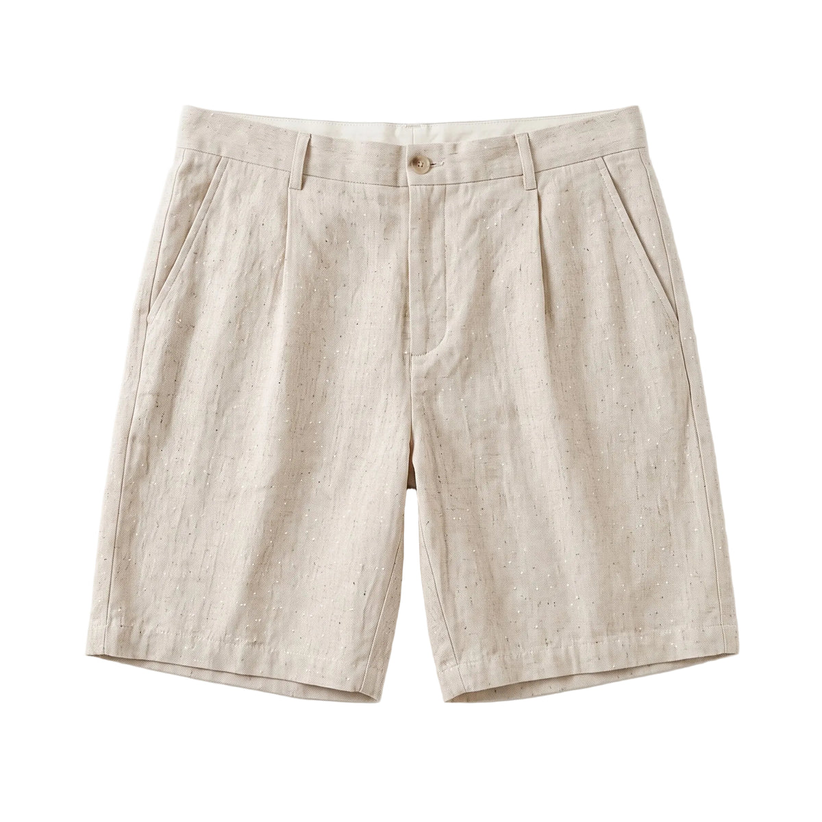 Cropped Linen-Blend Shorts