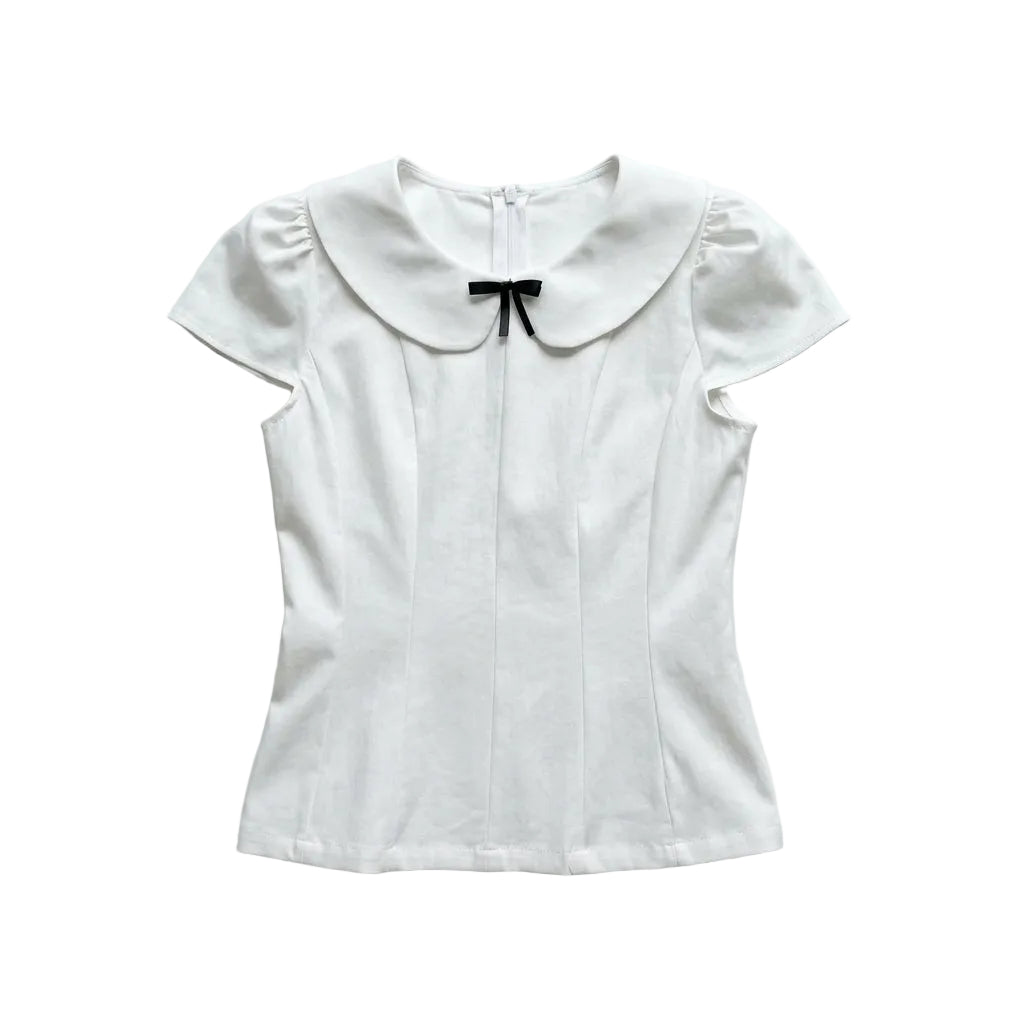 White Classic Peter Pan Blouse