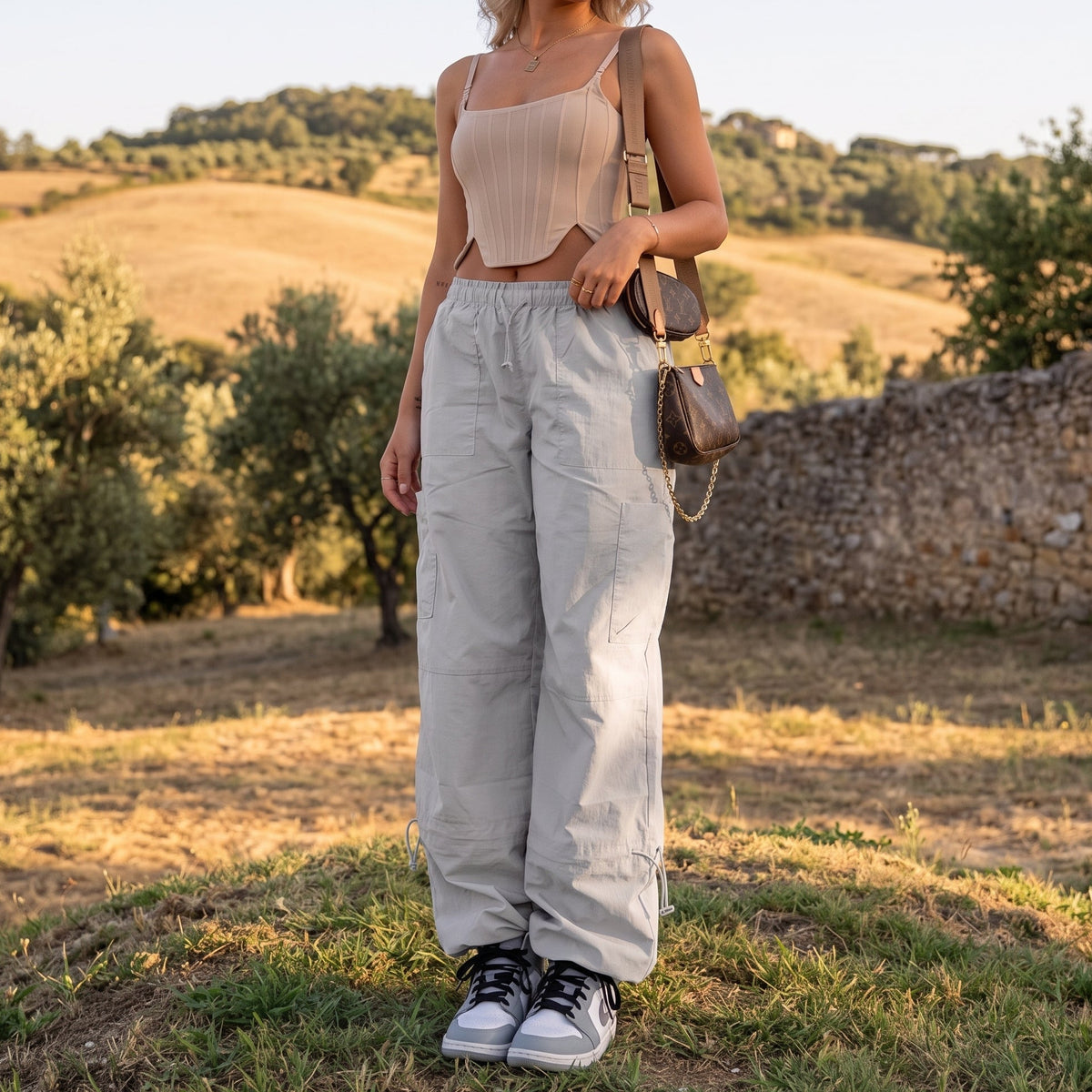 Sora Wide-Leg Cargo Pants