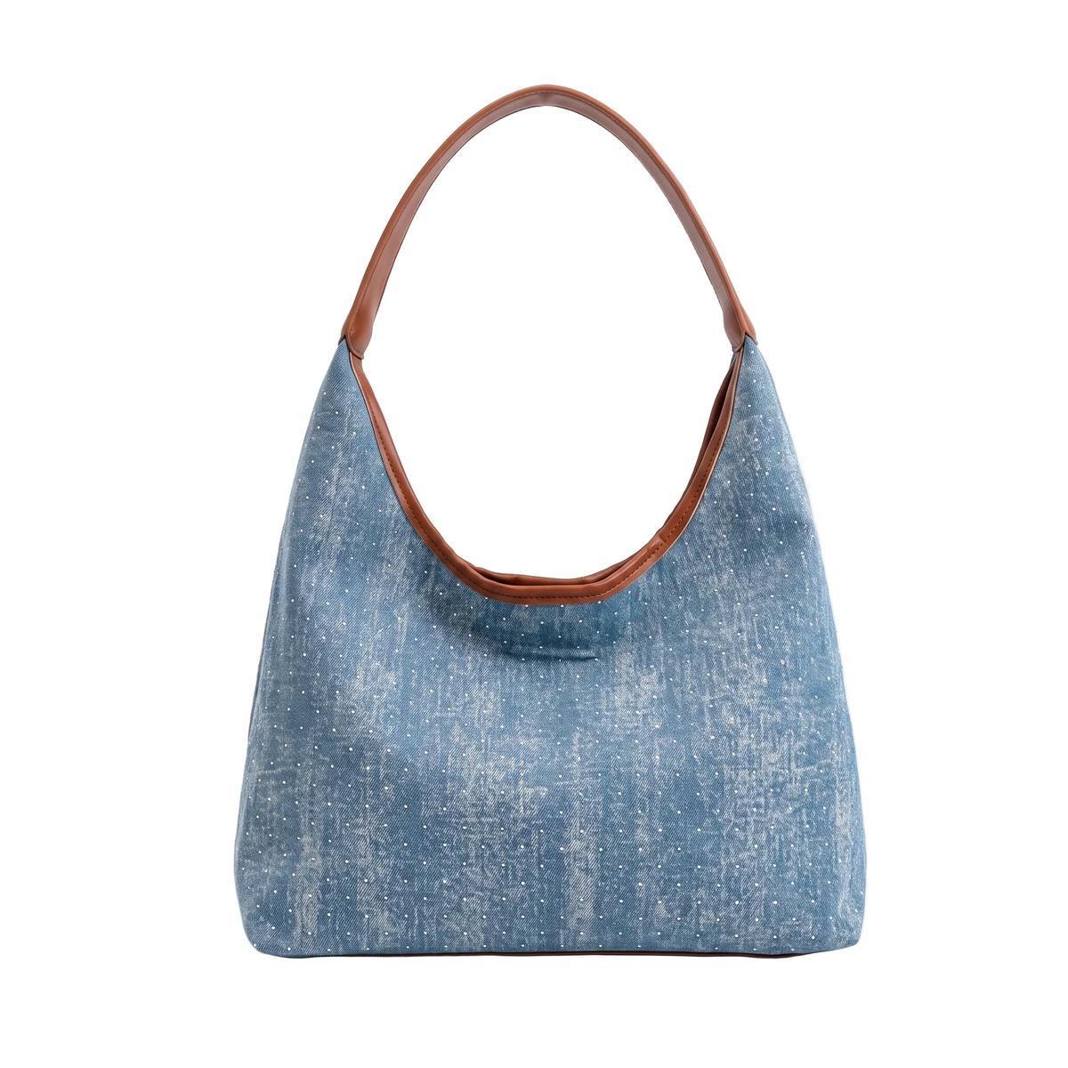 DENIM HOBO BUCKET BAG