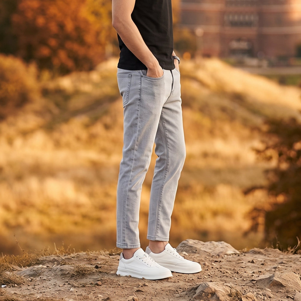 Modern Light Wash Slim-Fit Jeans
