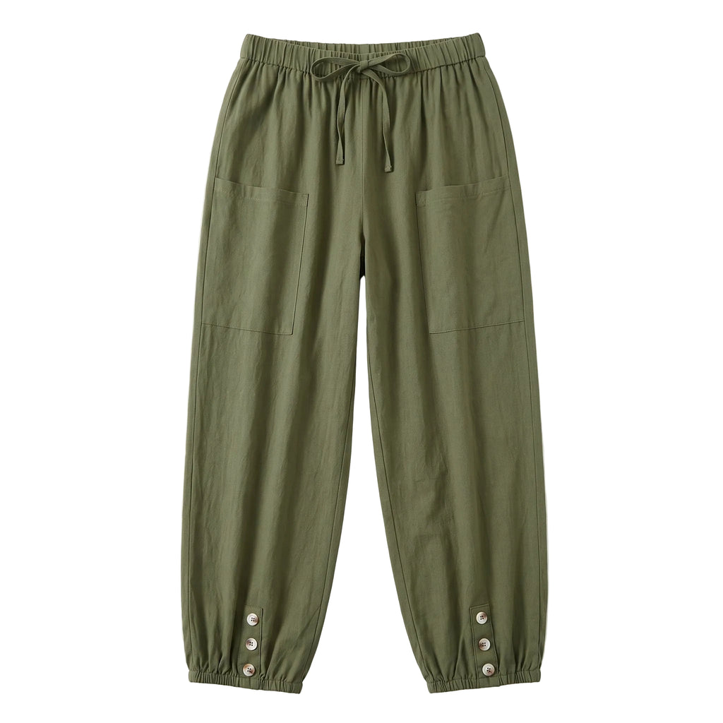Aiko Japanese Harajuku Cropped Loose-Fit Trousers