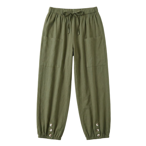 Aiko Japanese Harajuku Cropped Loose-Fit Trousers