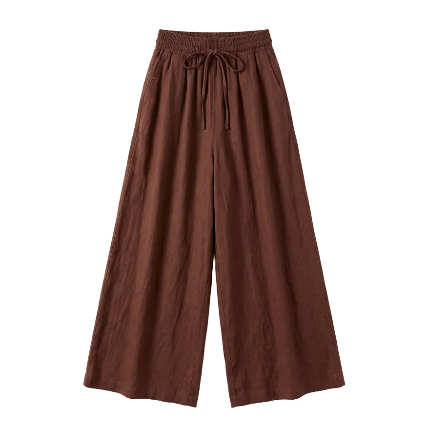 Lumi Wide-Leg Linen-Look Pants