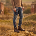 Paint Splatter Patchwork Denim Jeans