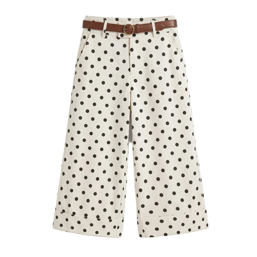 Luna Polka-Dot Culotte Pants