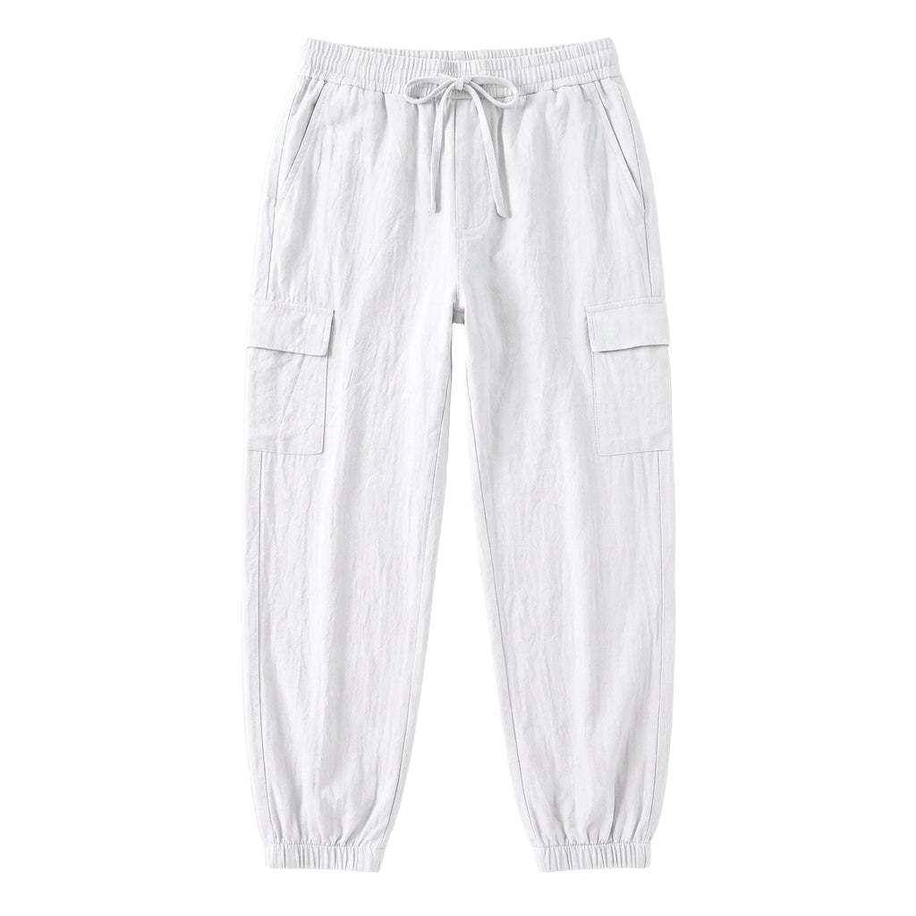 Straight-Leg Leinen-Jogger